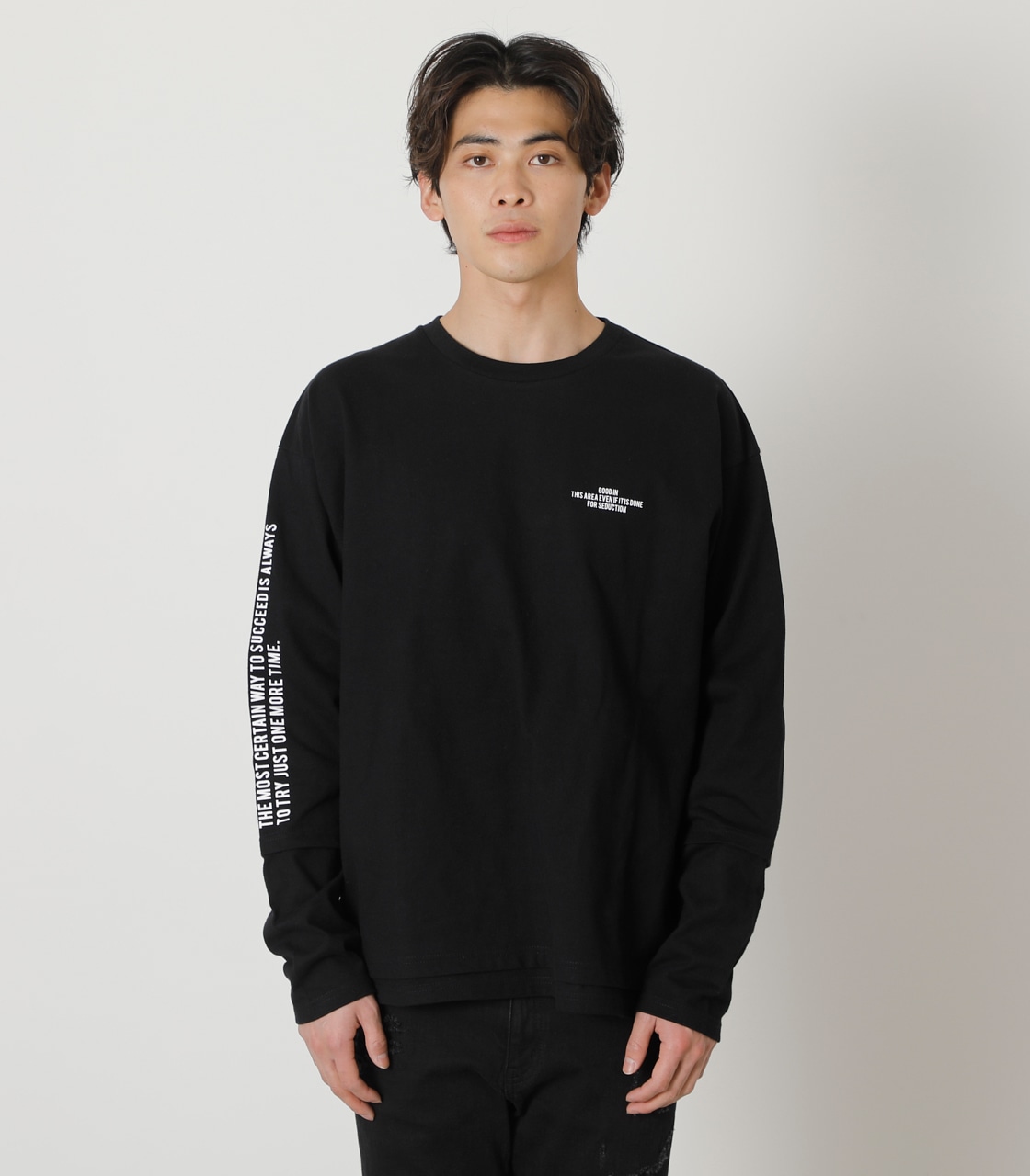 CERTAIN WAY LAYERED LONG TEE/サーテンウェイレイヤードロングTシャツ 