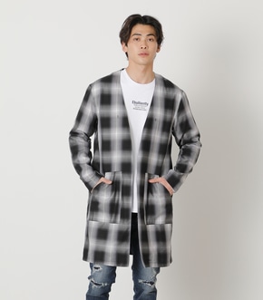 CHECK LONG COAT/チェックロングコート