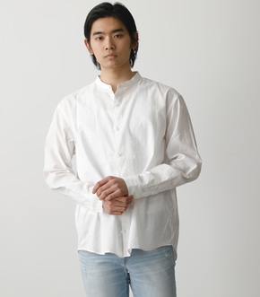LINEN MIX NO COLLAR SHIRT/リネンミックスノーカラーシャツ