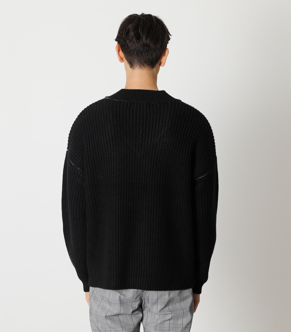 【8月10日(木)8:59まで期間限定価格】OVER SIZE STITCH V/N KNIT/オーバーサイズステッチVネックニット