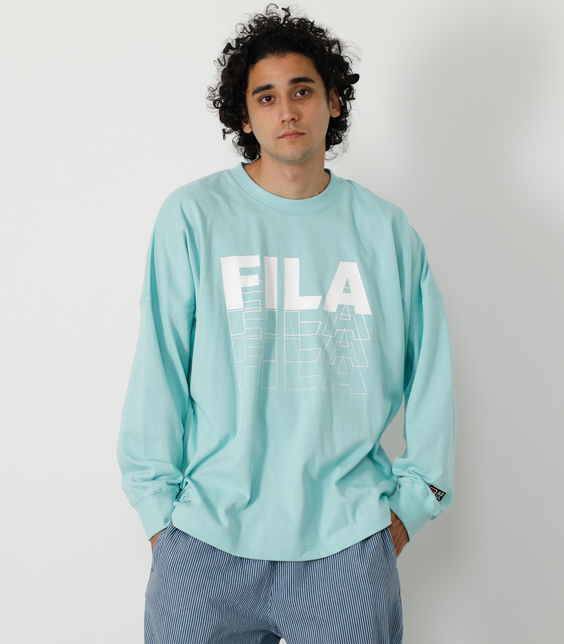 FILA×AZUL LONG TEE/FILA×AZULロングTシャツ 詳細画像 L/BLU 3