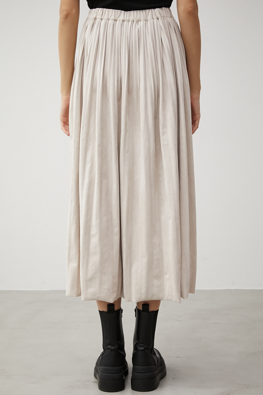FAUX SUEDE PLEATED SKIRT/フェイクスエードプリーツスカート 詳細画像 L/BEG 7