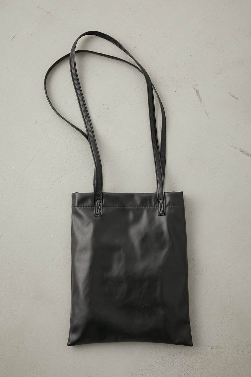 FAUX LEATHER TOTE BAG/フェイクレザートートバッグ 詳細画像 BLK 2