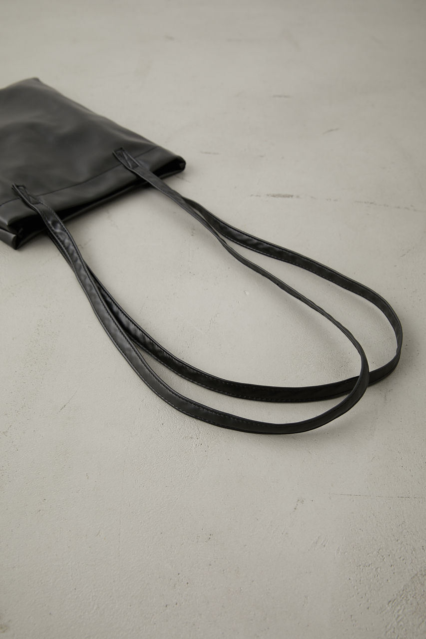 FAUX LEATHER TOTE BAG/フェイクレザートートバッグ 詳細画像 BLK 5