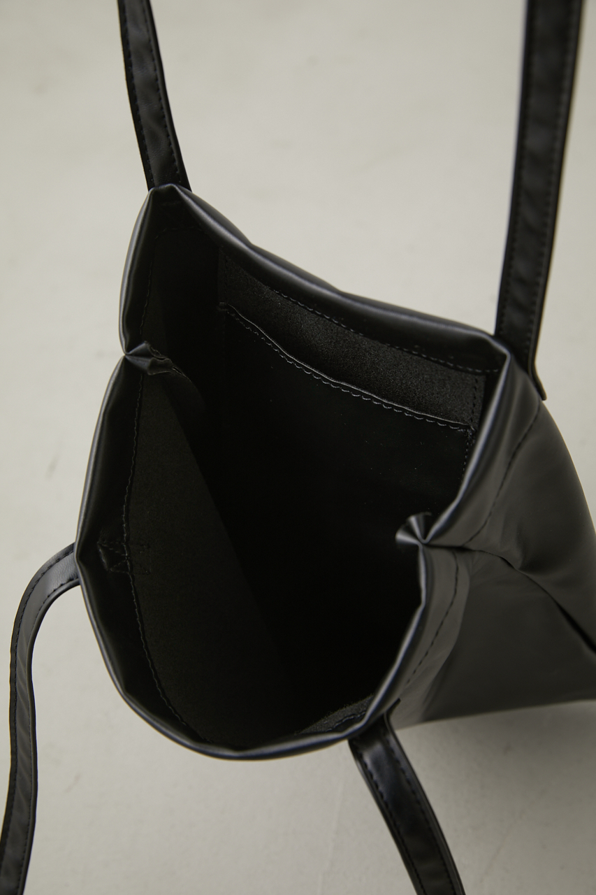 FAUX LEATHER TOTE BAG/フェイクレザートートバッグ 詳細画像 BLK 7