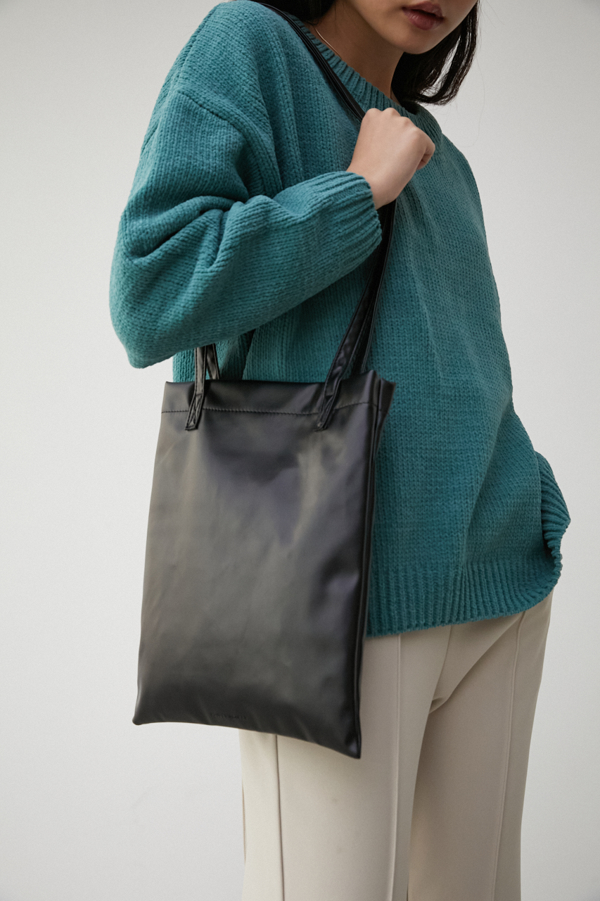 FAUX LEATHER TOTE BAG/フェイクレザートートバッグ 詳細画像 BLK 9