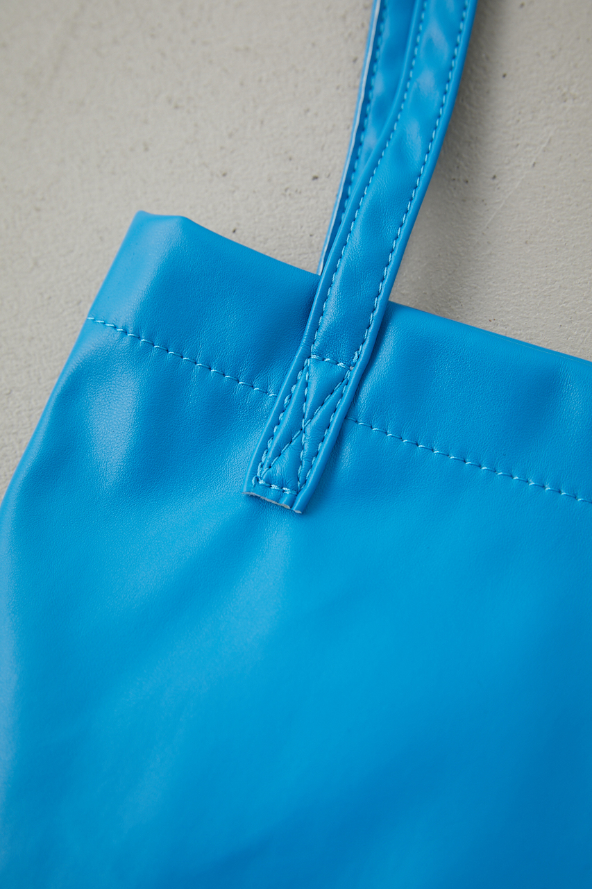 FAUX LEATHER TOTE BAG/フェイクレザートートバッグ 詳細画像 BLU 5