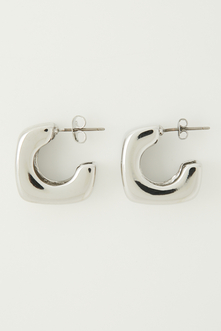 THICK METAL SQUARE EARRINGS/シックメタルスクエアピアス 詳細画像