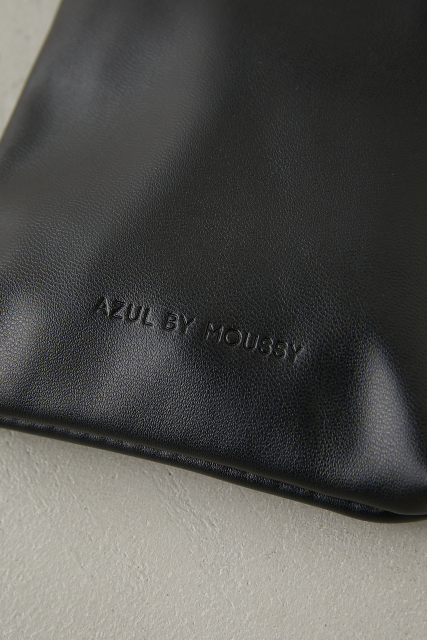 FAUX LEATHER POUCH/フェイクレザーポーチ 詳細画像 BLK 3