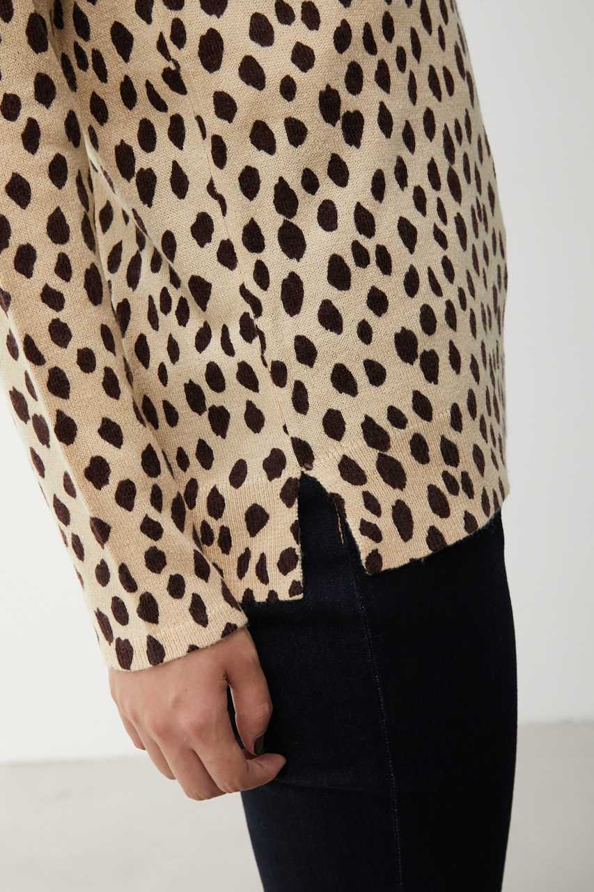 NUDIE 2WAY LEOPARD KNIT2/ヌーディー2WAYレオパードニット2｜AZUL BY
