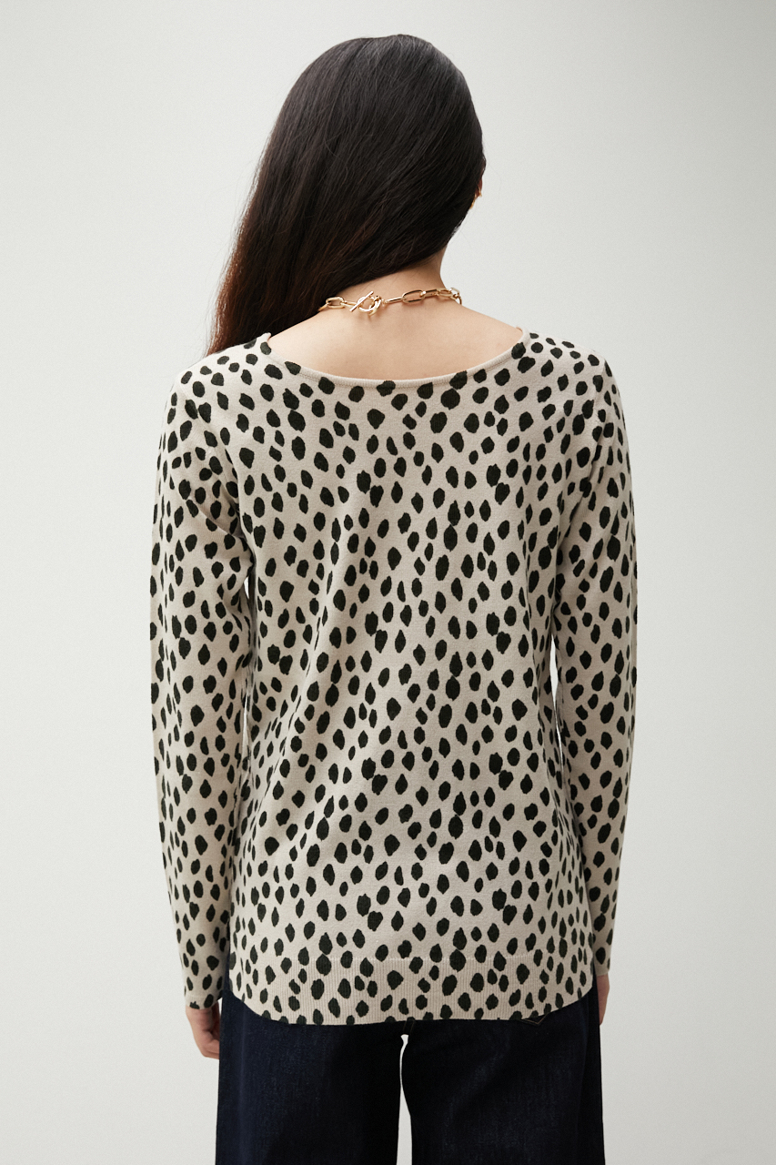 NUDIE 2WAY LEOPARD KNIT2/ヌーディー2WAYレオパードニット2｜AZUL BY  MOUSSY（アズールバイマウジー）公式通販サイト