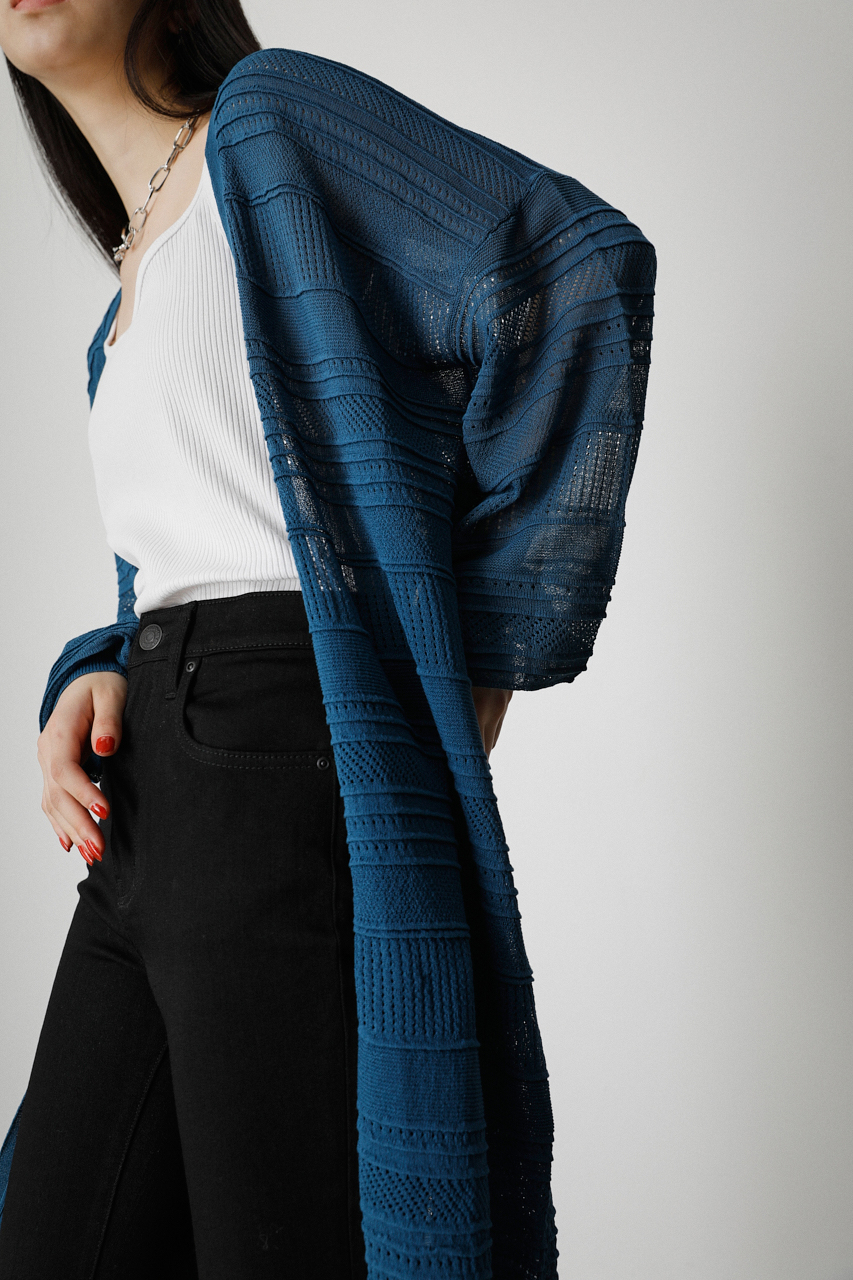 SHADOW BORDER KNIT CARDIGAN/シャドウボーダーニットカーディガン