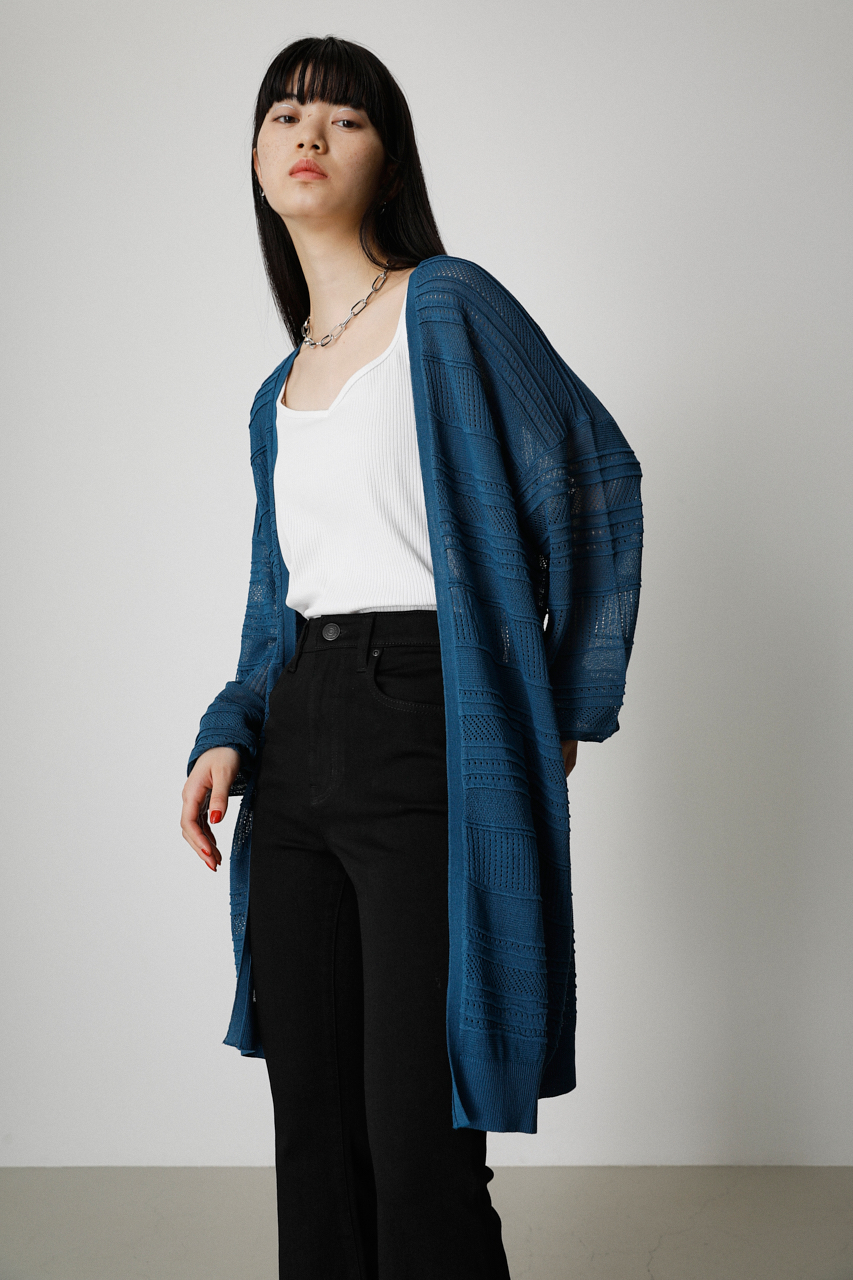 3月10日(日)8:59まで期間限定価格】SHADOW BORDER KNIT CARDIGAN