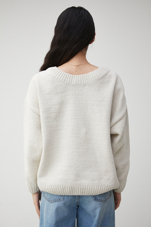 MOLE YARN 2WAY SIMPLE KNIT/モールヤーン2WAYシンプルニット｜AZUL BY