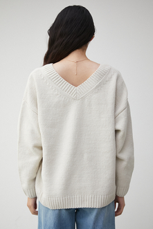 MOLE YARN 2WAY SIMPLE KNIT/モールヤーン2WAYシンプルニット｜AZUL BY