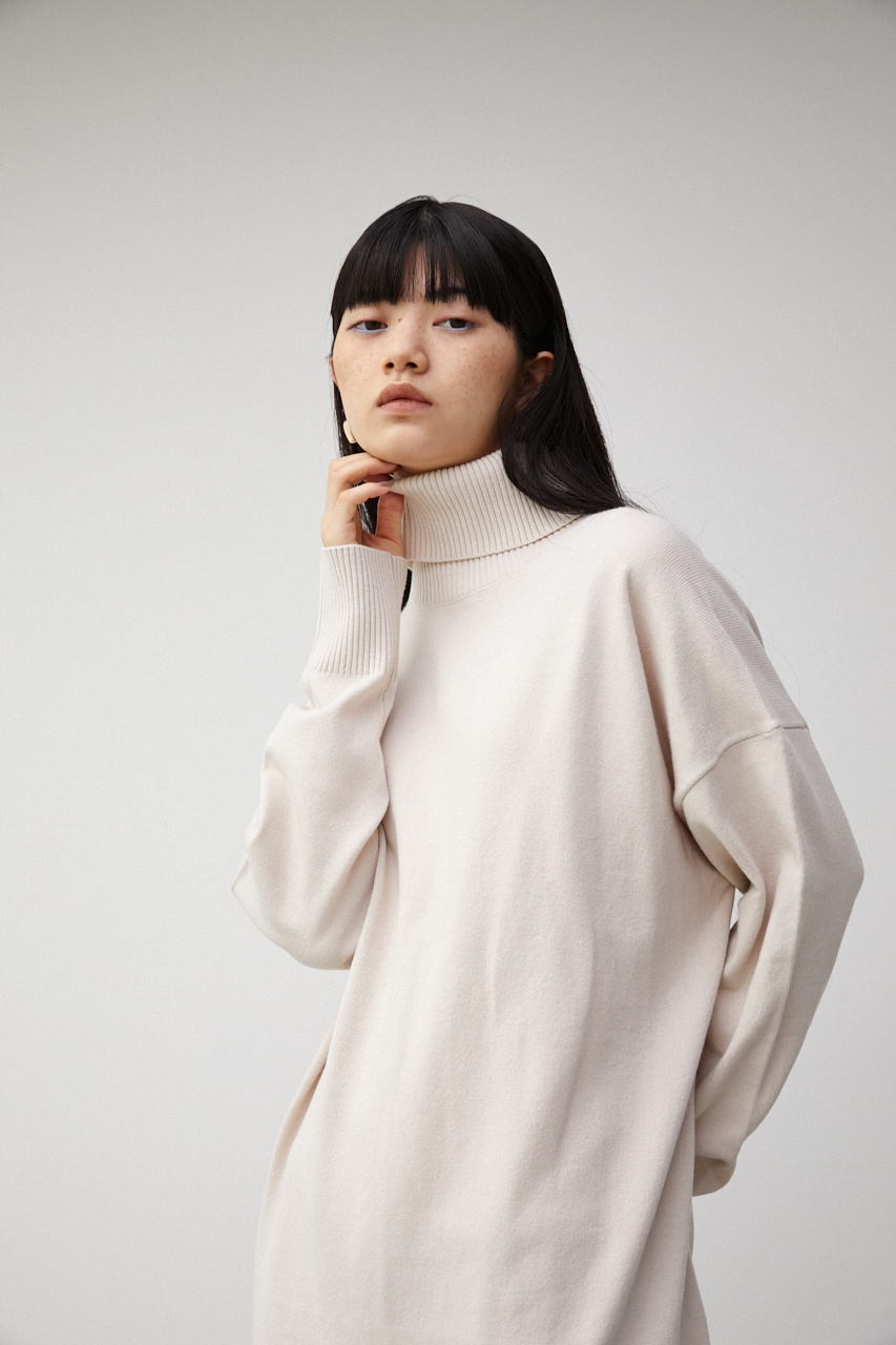 【8月10日(木)8:59まで期間限定価格】TURTLE NECK SIMPLE OP/タートルネックシンプルワンピース