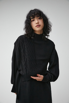 CABLE VEST SET KNIT ONEPIECE/ケーブルベストセットニットワンピース