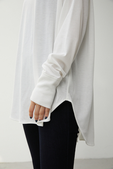 12月8日(金)8:59まで期間限定価格】BACK BUTTON LONG T/バックボタン