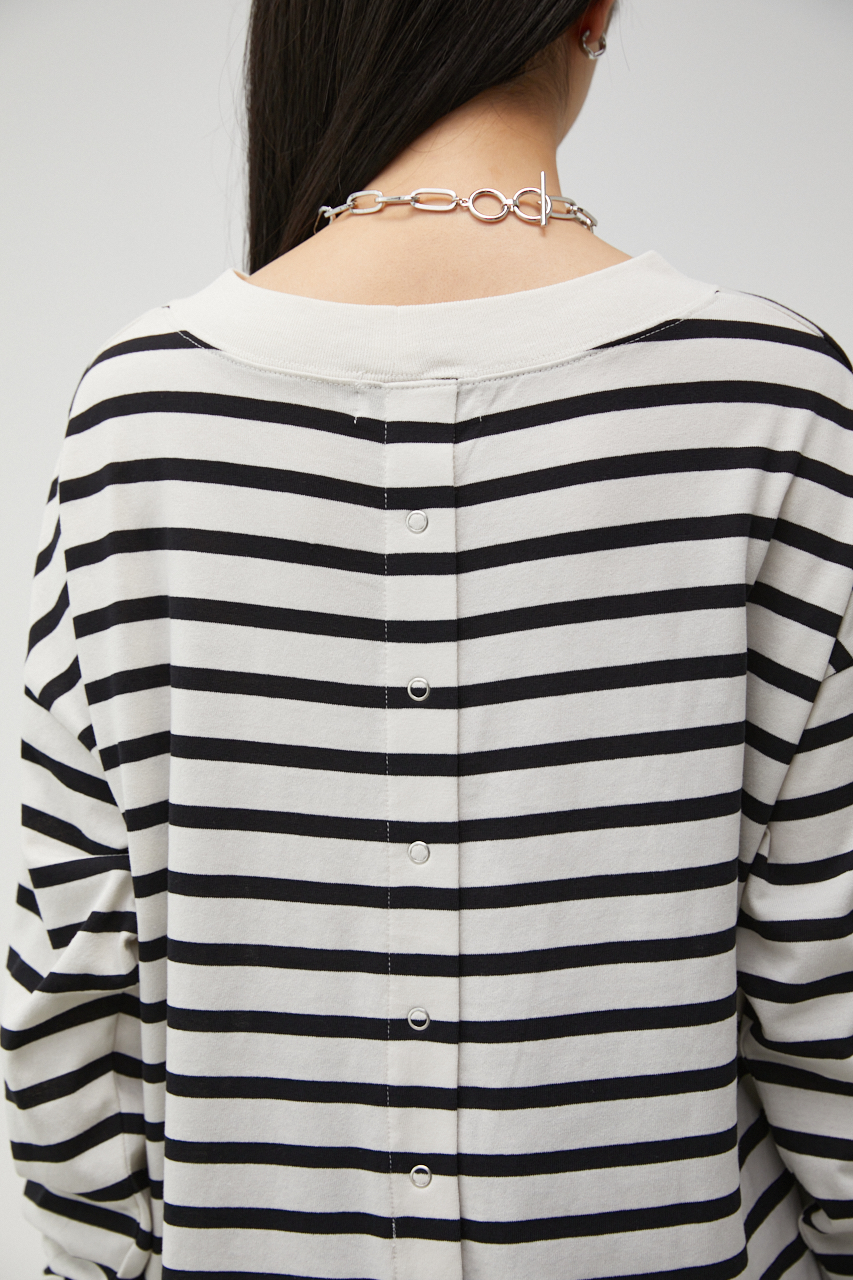 BACK BUTTON LONG T/バックボタンロングTシャツ｜AZUL BY MOUSSY（アズールバイマウジー）公式通販サイト
