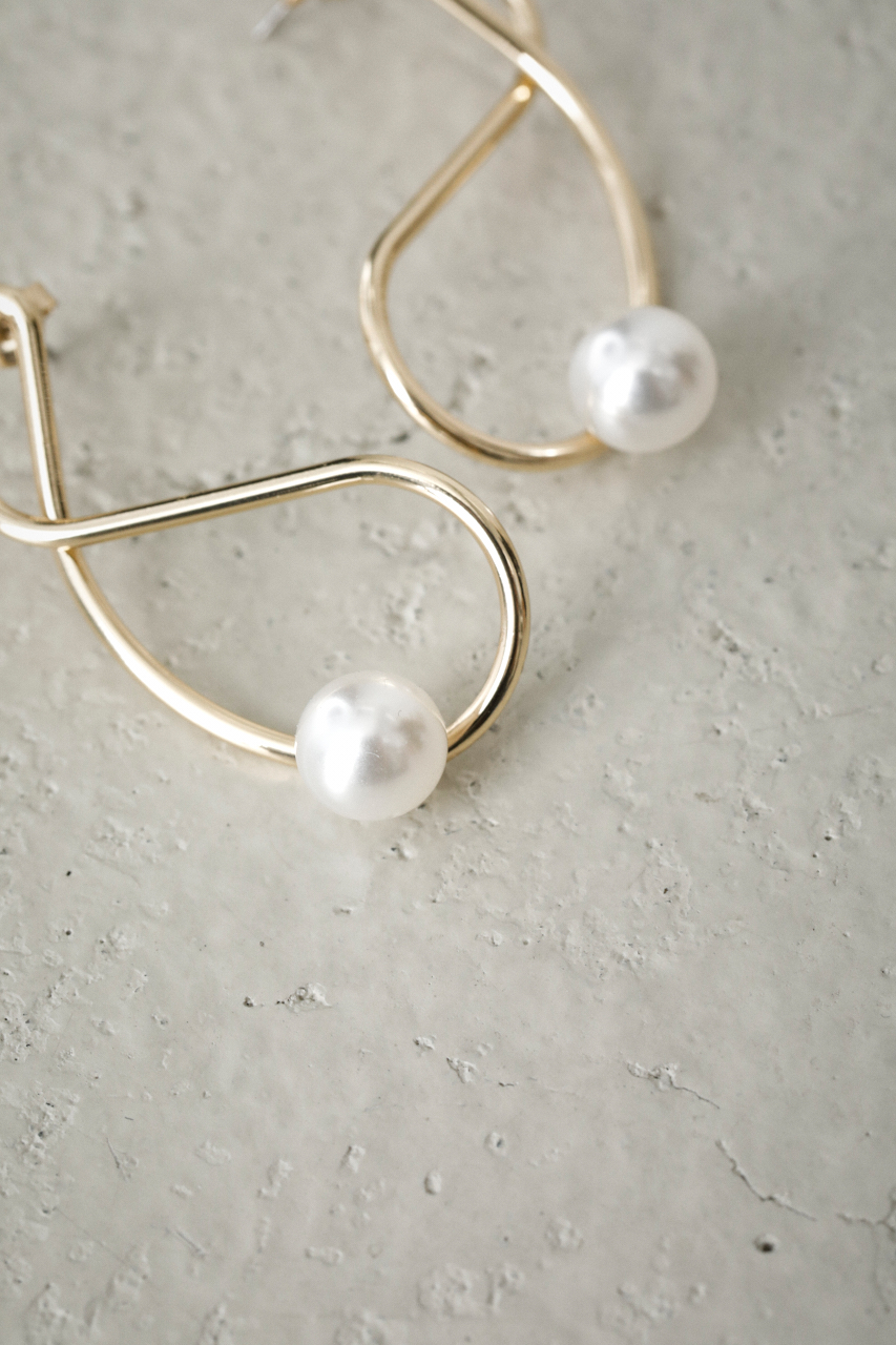 NUANCE FAUX PEARL EARRINGS/ニュアンスフェイクパールピアス 詳細画像 L/GLD 5