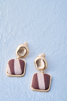 ZEBRA PATTERN METAL EARRINGS/ゼブラパターンメタルピアス