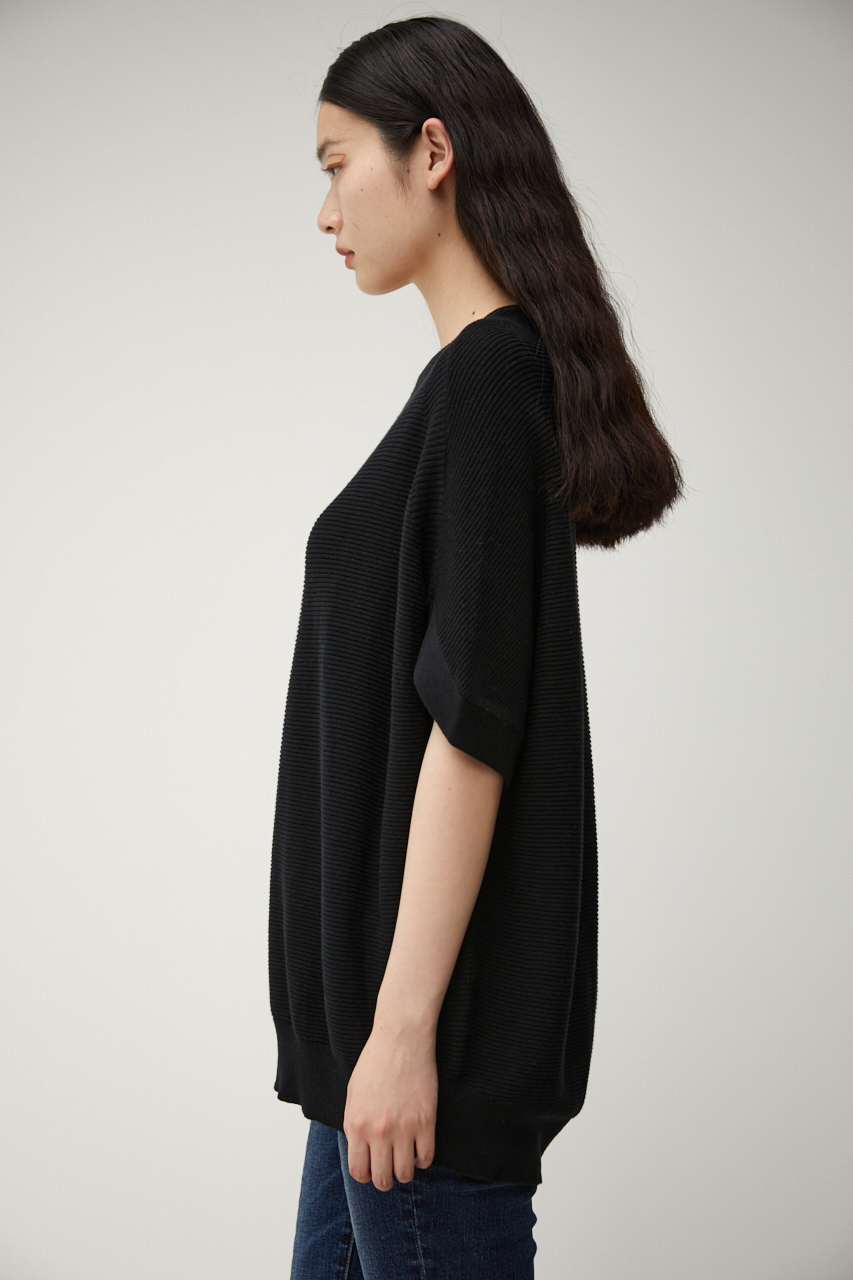 CACHECOEUR SLEEVE LOOSE KNIT/カシュクールスリーブルーズニット 詳細画像 BLK 6