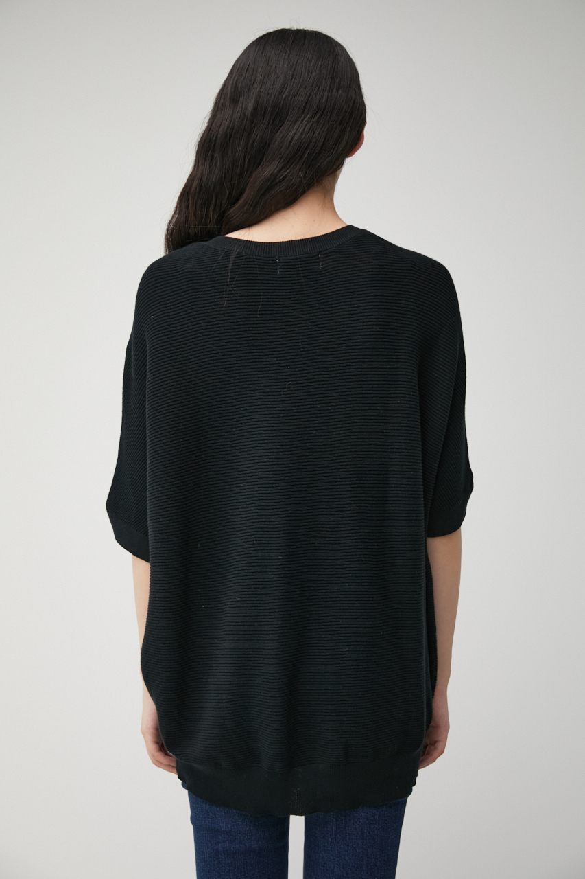 CACHECOEUR SLEEVE LOOSE KNIT/カシュクールスリーブルーズニット 詳細画像 BLK 7