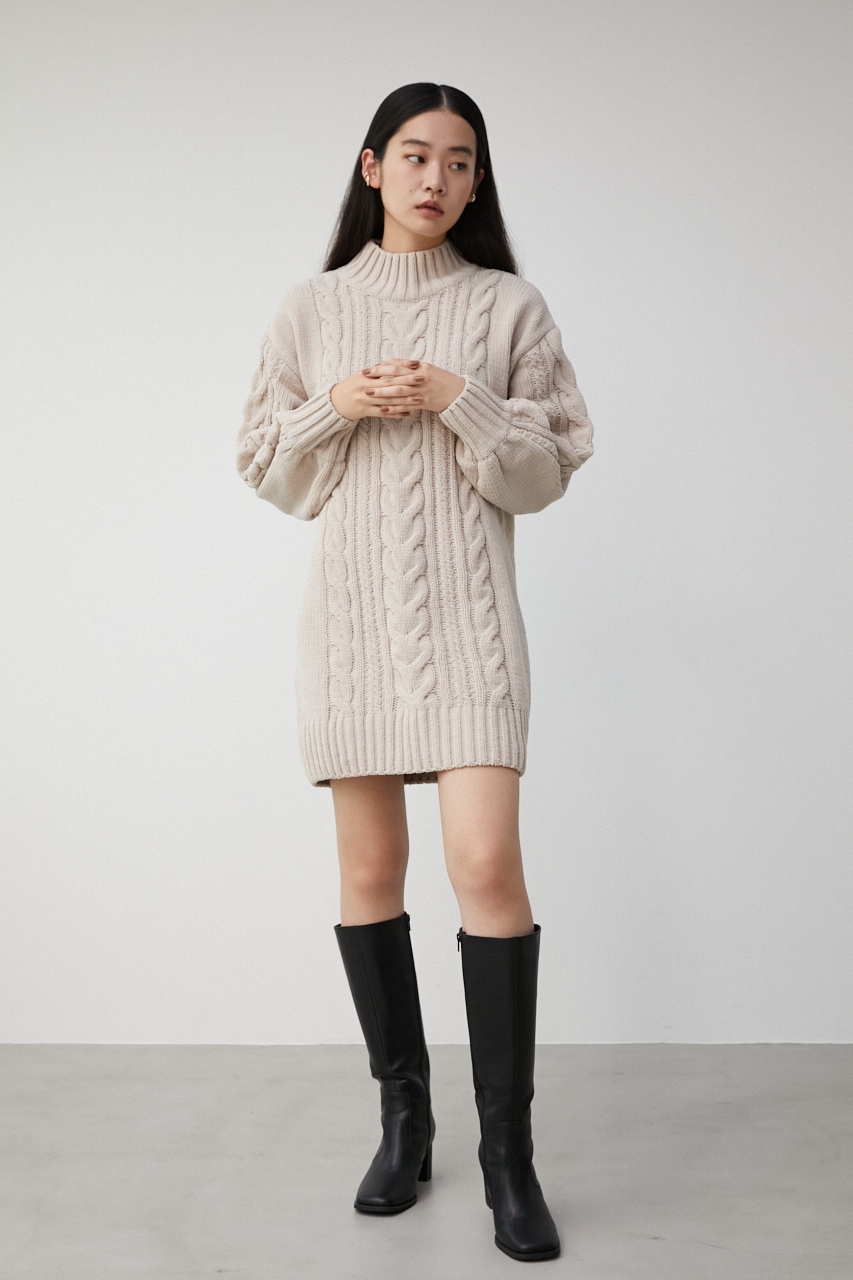 CHENILLE CABLE MINI ONEPIECE/シェニールケーブルミニワンピース