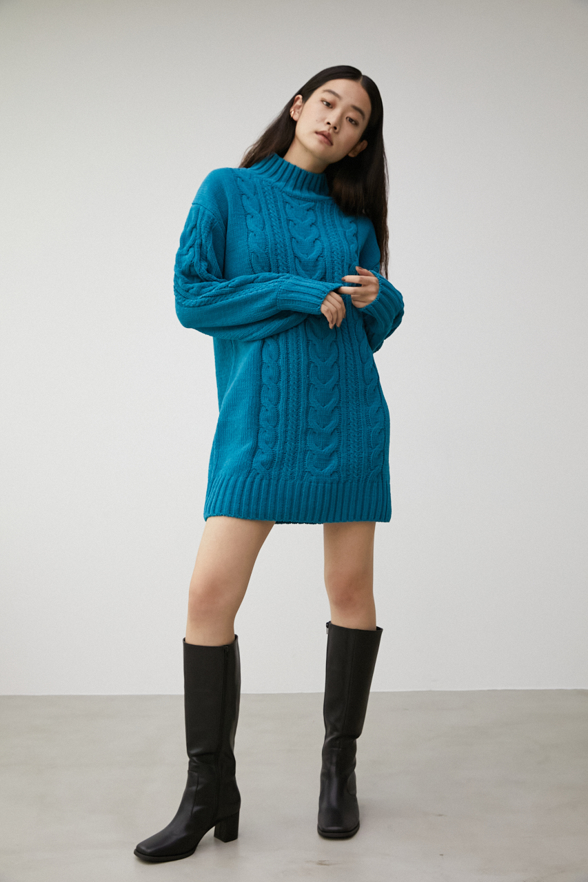 CHENILLE CABLE MINI ONEPIECE/シェニールケーブルミニワンピース 