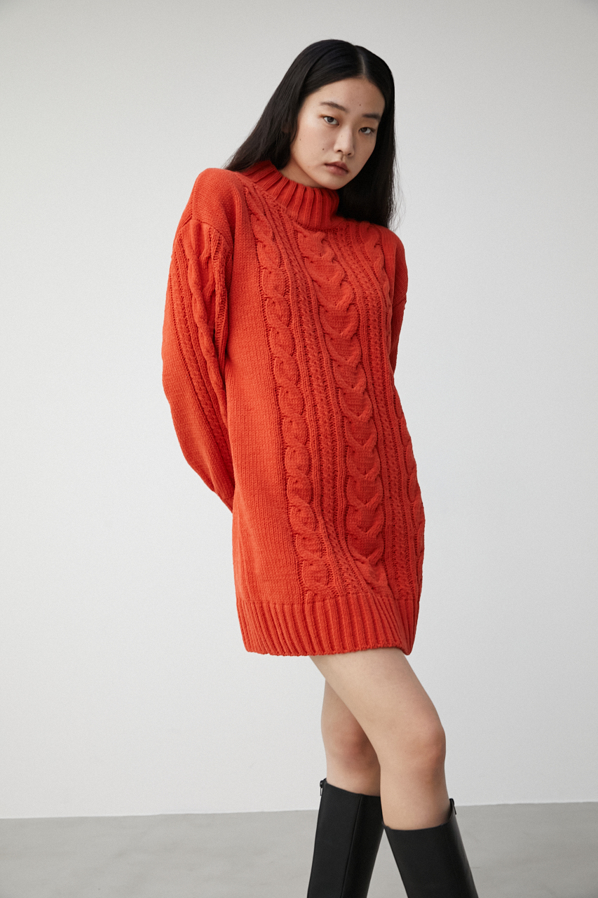 CHENILLE CABLE MINI ONEPIECE/シェニールケーブルミニワンピース