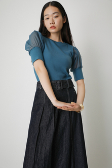 SHEER SLEEVE PUFF TOPS/シアースリーブパフトップス 詳細画像