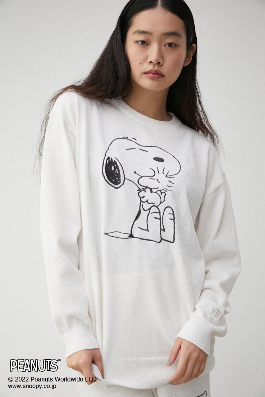 【AZUL HOME】 SNOOPY KNIT TOPS/スヌーピーニットトップス 詳細画像 IVOY 2