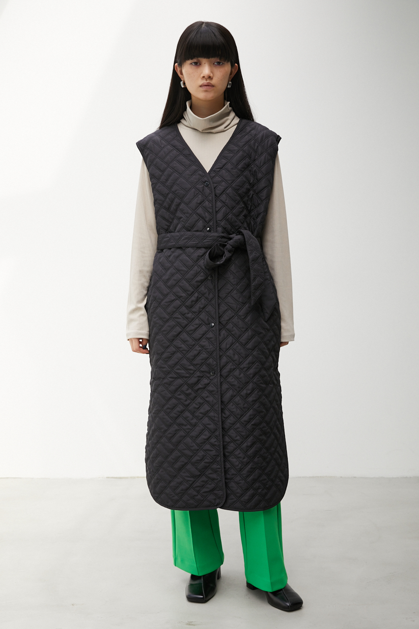 QUILTING LONG VEST/キルティングロングベスト｜AZUL BY MOUSSY