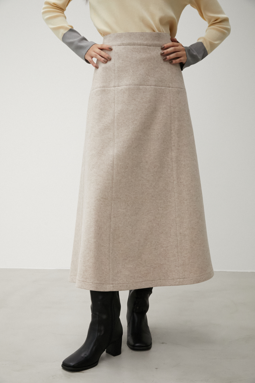 WOOL LIKE NARROW MIDI SKIRT/ウールライクナローミディスカート｜AZUL 