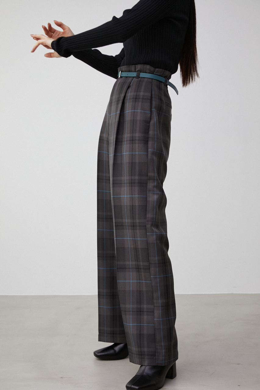 COLOR BELT CHECK PANTS/カラーベルトチェックパンツ｜AZUL BY MOUSSY 