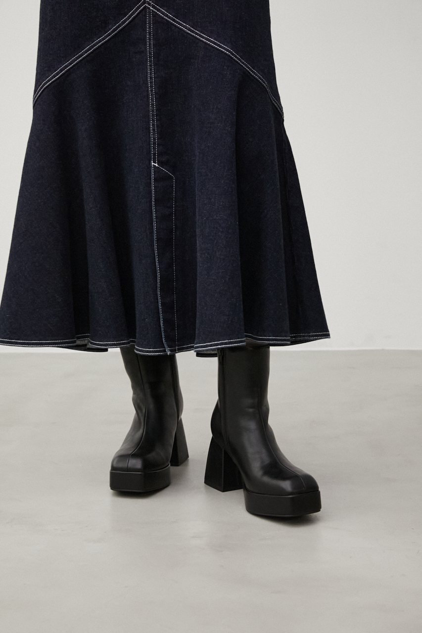 THICK HEEL BOOTS/シックヒールブーツ 詳細画像 BLK 7