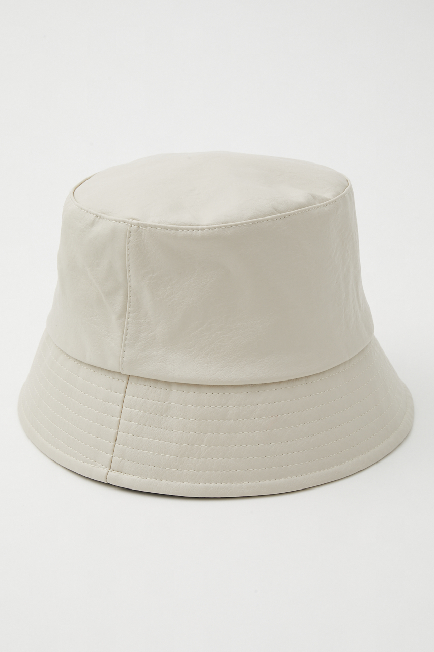 FAUX LEATHER BUCKET HAT/フェイクレザーバケットハット 詳細画像 IVOY 4