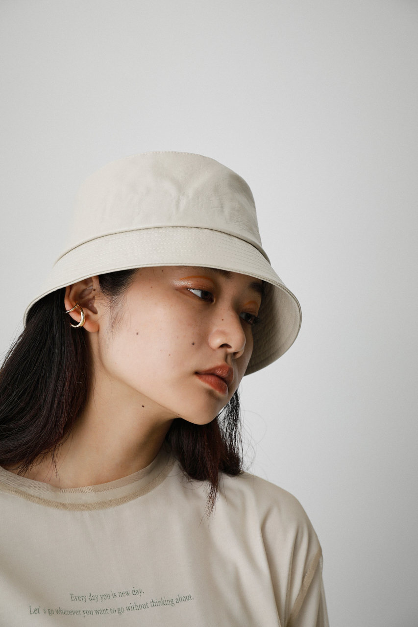 FAUX LEATHER BUCKET HAT/フェイクレザーバケットハット 詳細画像 IVOY 9
