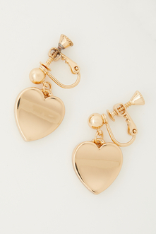 THICK HEART EARRINGS/シックハートピアス 詳細画像