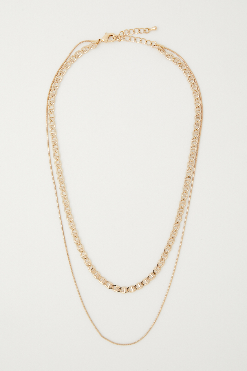 ANCHOR CHAIN DOUBLE NECKLACE/アンカーチェーンダブルネックレス 詳細画像 L/GLD 2