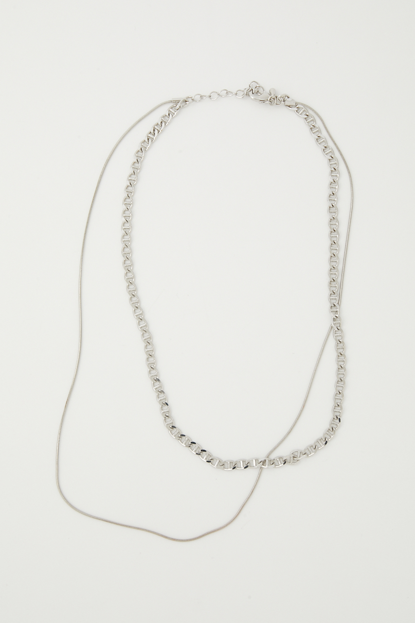ANCHOR CHAIN DOUBLE NECKLACE/アンカーチェーンダブルネックレス 詳細画像 SLV 3