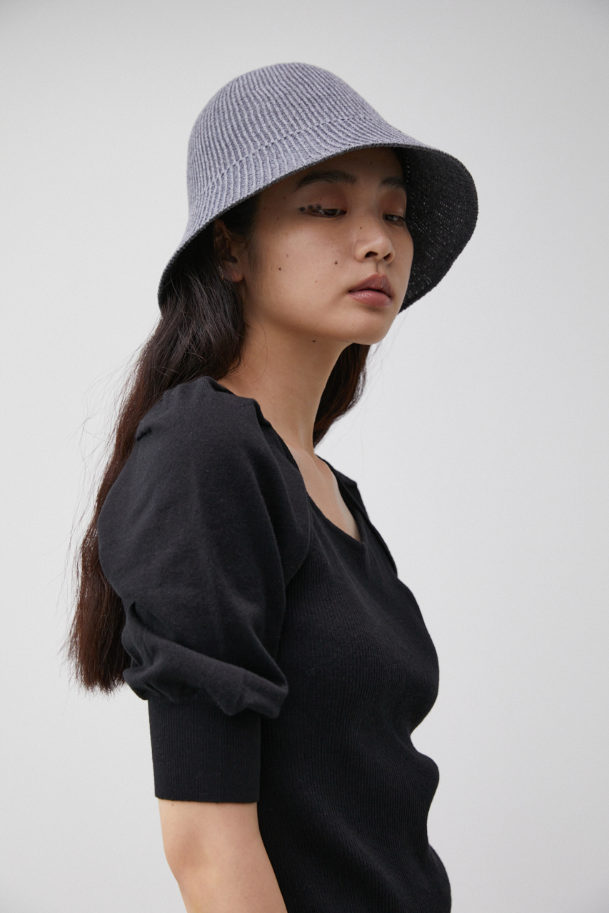 KNIT FLARE HAT/ニットフレアハット 詳細画像 GRY 8