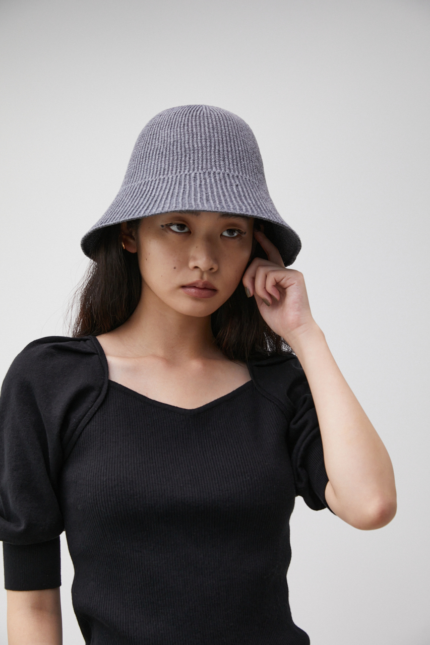 KNIT FLARE HAT/ニットフレアハット 詳細画像 GRY 9