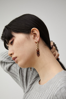 CONTRAST CHAIN EARRINGS/コントラストチェーンピアス