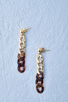 CONTRAST CHAIN EARRINGS/コントラストチェーンピアス