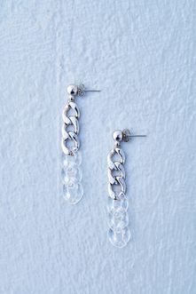 CONTRAST CHAIN EARRINGS/コントラストチェーンピアス