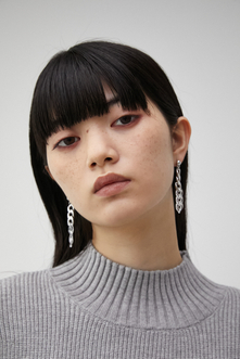 CONTRAST CHAIN EARRINGS/コントラストチェーンピアス 詳細画像