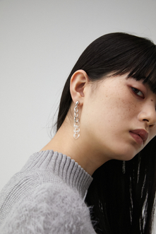 CONTRAST CHAIN EARRINGS/コントラストチェーンピアス 詳細画像