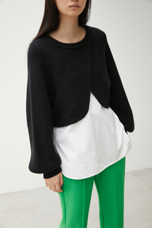 CACHE-COEUR KNIT SET TOPS/カシュクールニットセットトップス