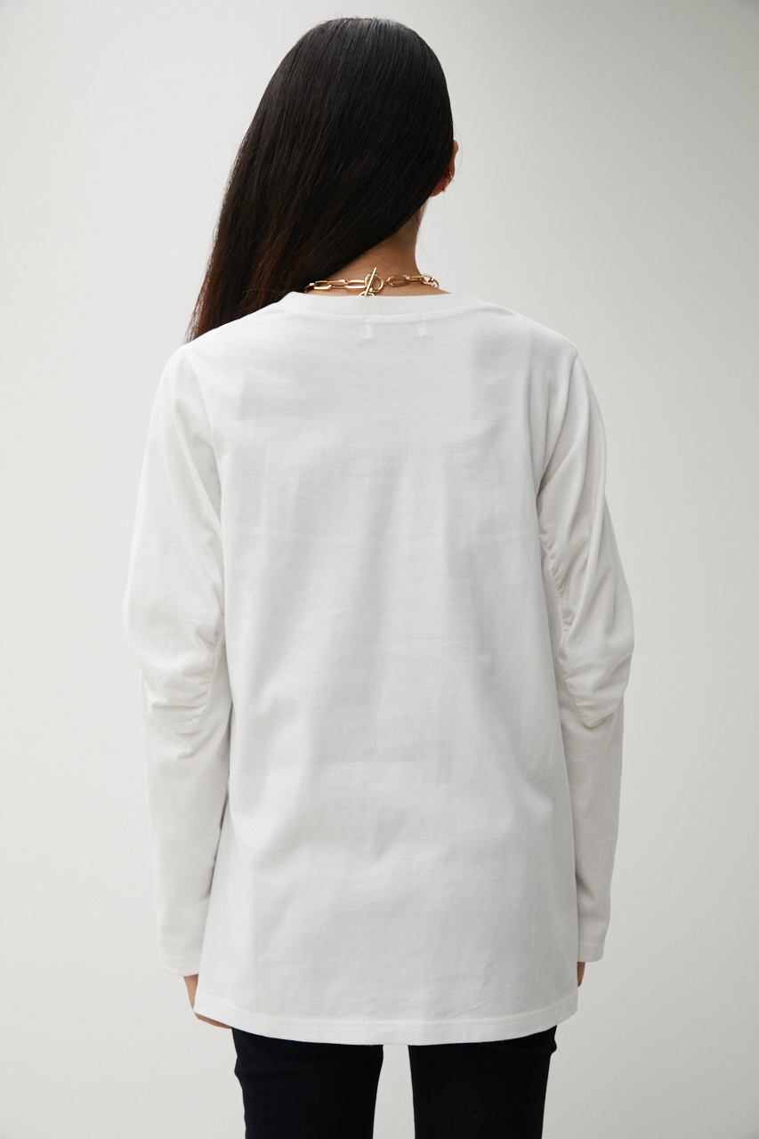 VOLUME SHOULDER CUT TOPS/ボリュームショルダーカットトップス 詳細画像 O/WHT 7